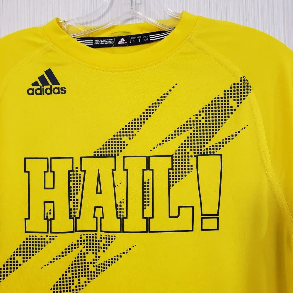 Adidas Michigan‎ University HAIL long sleeve graphic shirt
